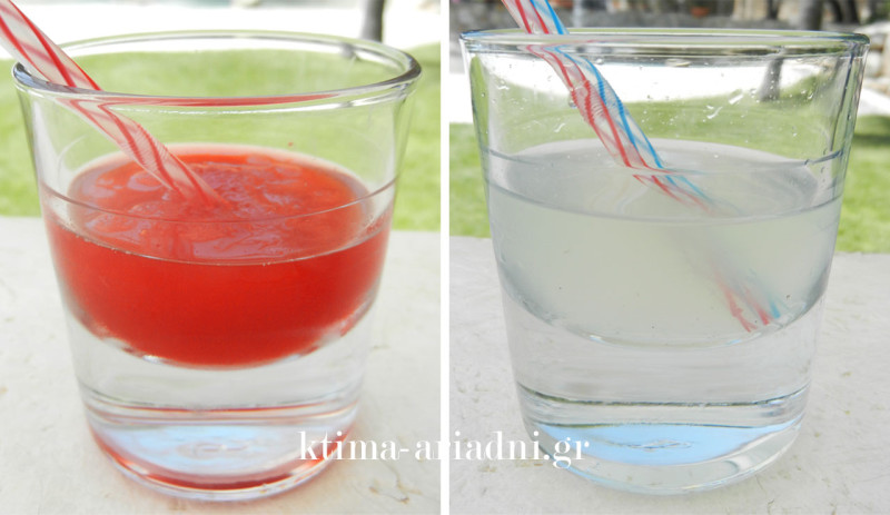 Καλοκαιρινά welcome drinks στο κτήμα Αριάδνη daiquiri φράουλα και margarita λεμόνι